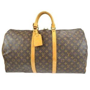 Authentic Louis Vuitton Travel Bag Keepall 55 Monogram Used LV Handbag Vintage